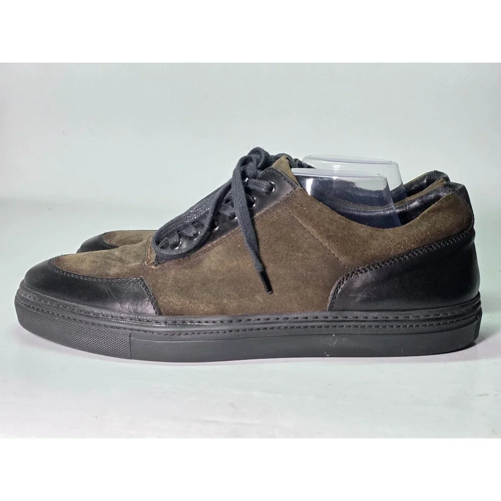 Kenneth Cole New York Men's Sneakers Size 11.5 Black Green Leather Suede Shoes‎